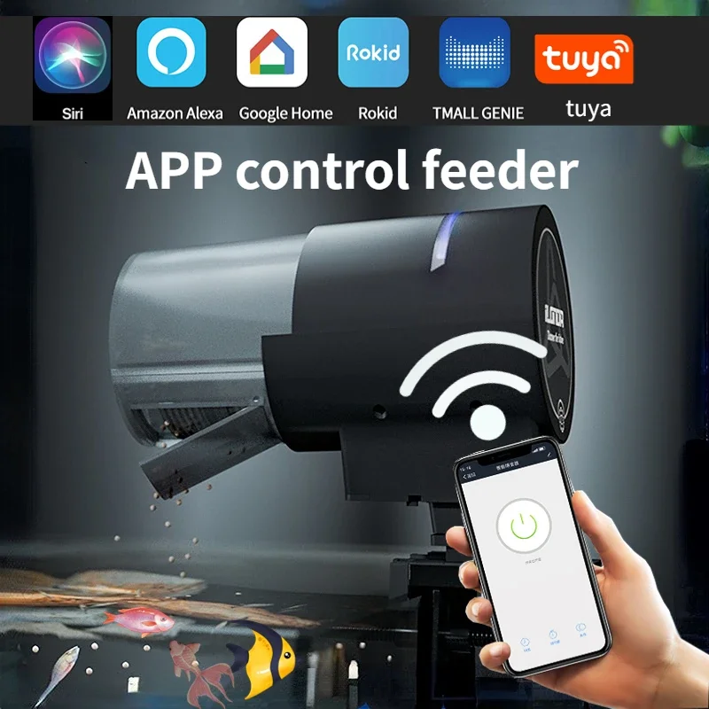 Fishing Line Dispenser - iLONDA 第2世代 スマートWi-Fi自動給餌器。アプリで遠隔操作、タイマー設定が可能。水槽やカメ用の自動給餌装置。