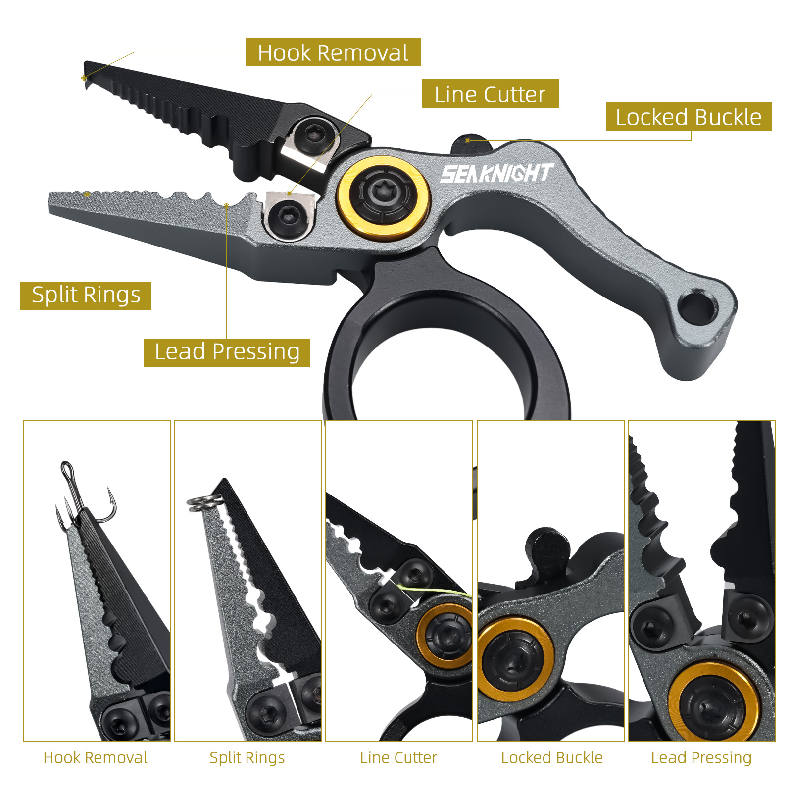 SeaKnightブランドの小型釣り用プライヤー。アウトドア - Fishing Line Cutter のレビューと価格