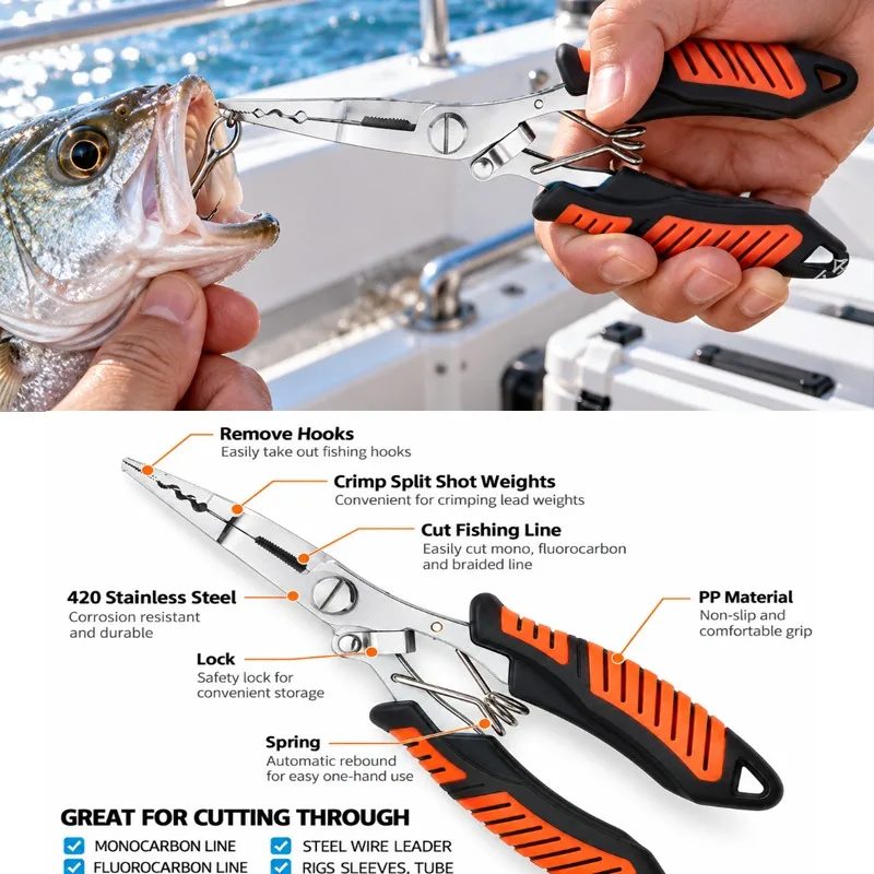 プロ仕様の多機能フィッシングプライヤーセット。魚の口を挟むた - Fishing Line Cutter のレビューと価格